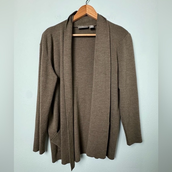 Nordstrom Wool Blend Cozy Open Front Cardigan with Pockets Size Medium - Picture 1 of 4